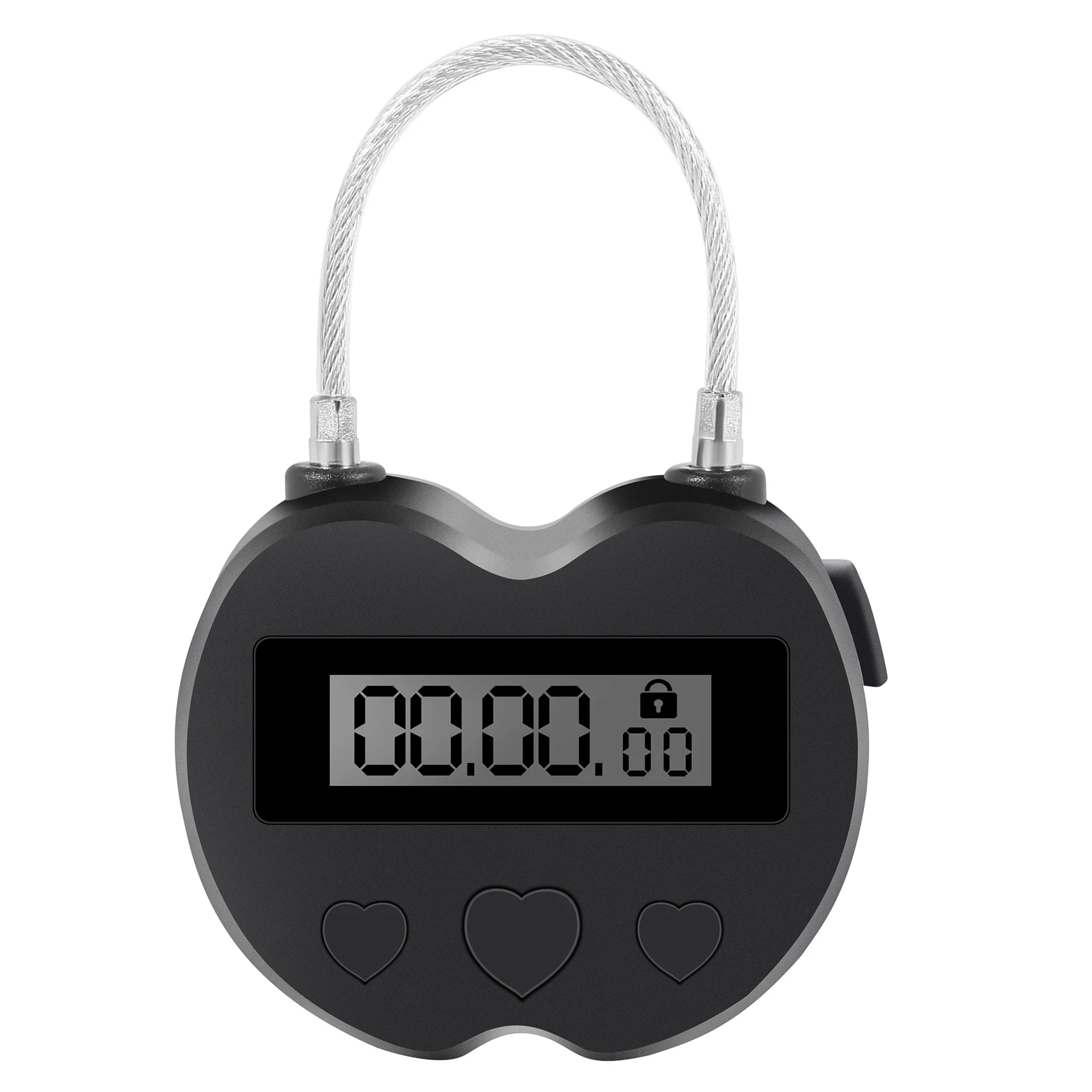 B24B Smart Time Lock LCD Display Time Lock Multifunction Travel Electronic Timer, Waterproof USB Rechargeable Temporary Timer Pa