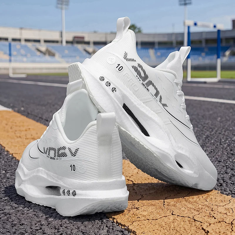 Herren-Laufschuhe - Carbonplatten-Technologie, leichte, dämpfende Sneaker, rutschfeste Trainingsschuhe für das Fitnessstudio, Hochleistungsschuhe für Männer und Frauen in allen Jahreszeiten, stilvolles Sportdesign – Detail 4