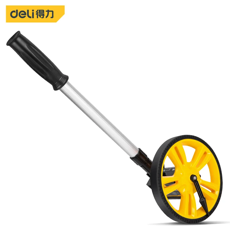 Deli 1 Pcs 150mm Diameter Adjustable Measuring Wheel  Multifunction Mechanical Meter Wheel Distance 0-9999m Long Distance Meters