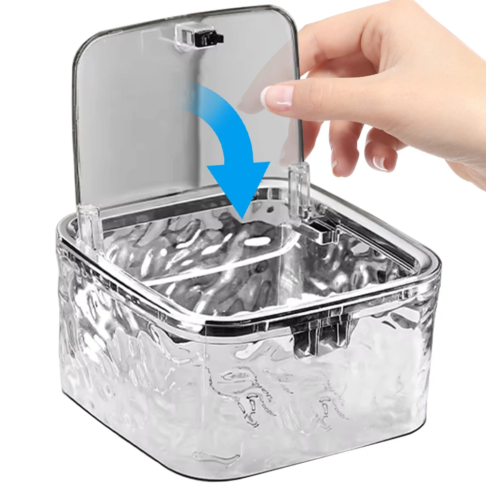 

Органайзер для аксессуаров для волос, прозрачный органайзер для резинок для волос с крышкой, настольный держатель-коробка большой вместимости для капсул для стирки, ватных палочек