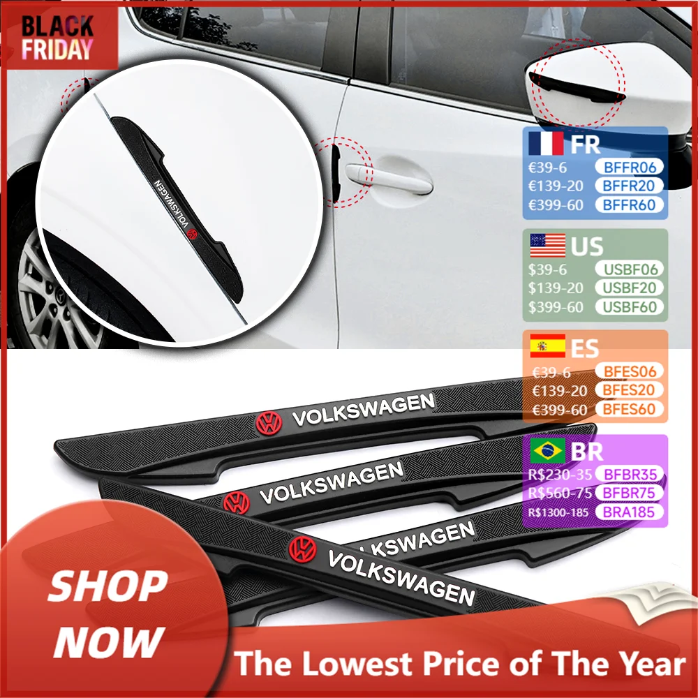 Полоса для защиты от царапин на дверь автомобиля, наклейки на зеркало заднего вида для Volkswagen VW R Line GTI Golf 5 7 Caddy Passat b6 Tiguan Polo