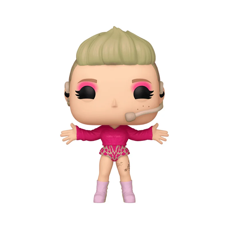 핑크 (트러스트폴 투어) # 459 Funko Pop P!nk 액션 피규어 4.2인치 비닐 피규어 소장용 한정판 모델 생일 장난감 선물