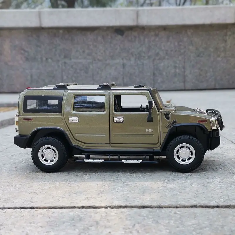 1:24 HUMMER H2 SUV Alloy Car Model Diecast & Toy Metal Off-road Vehicles Car Model High Simulation Collection Childrens Toy Gift