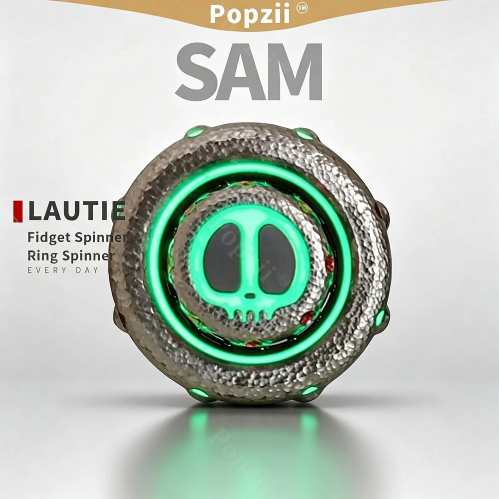 

LAUTIE SAM Fidget Spinner 2099 Series Hammer Carving Metal Adults Stress Relief Toy Office Stress Relief Gadgets Cool Gadget