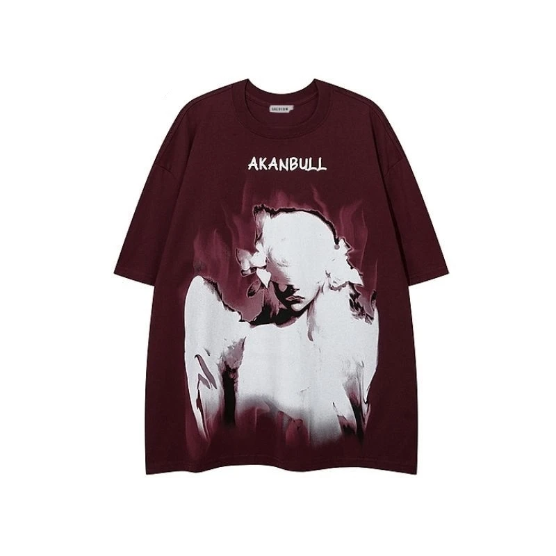 

Лето 2022, новые футболки с графическим принтом американского ангела Y2k, женская футболка, топы High Street, женская одежда, уличная одежда, топ