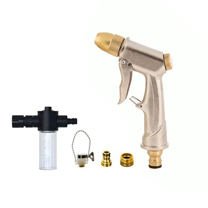 High-pressure Water Gun Adjustable Cleaning Car Wash Machine Garden Watering Hose Nozzle Sprinkler Foam Water Gun Clean Tools