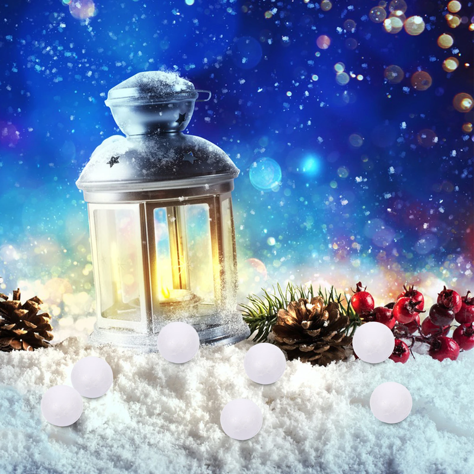 

50pcs Foam Craft Balls 6Cm White Polystyrene Solid Round Spheres For Diy Wedding Christmas Party Decoration Modeling Handicraft