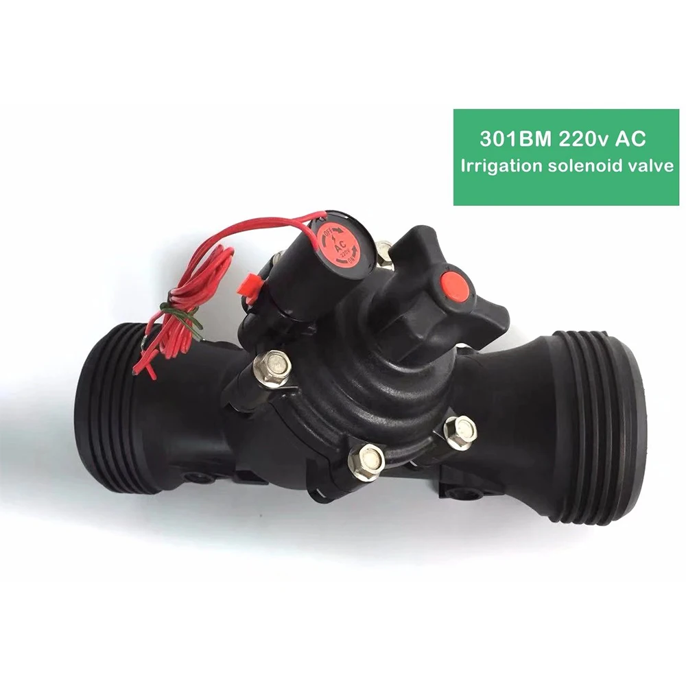 3“ Normally Closed Water Irrigation Solenoid Valve 220V 12V 24V Nylon Valve For Farm Garden Landscape Irrigation