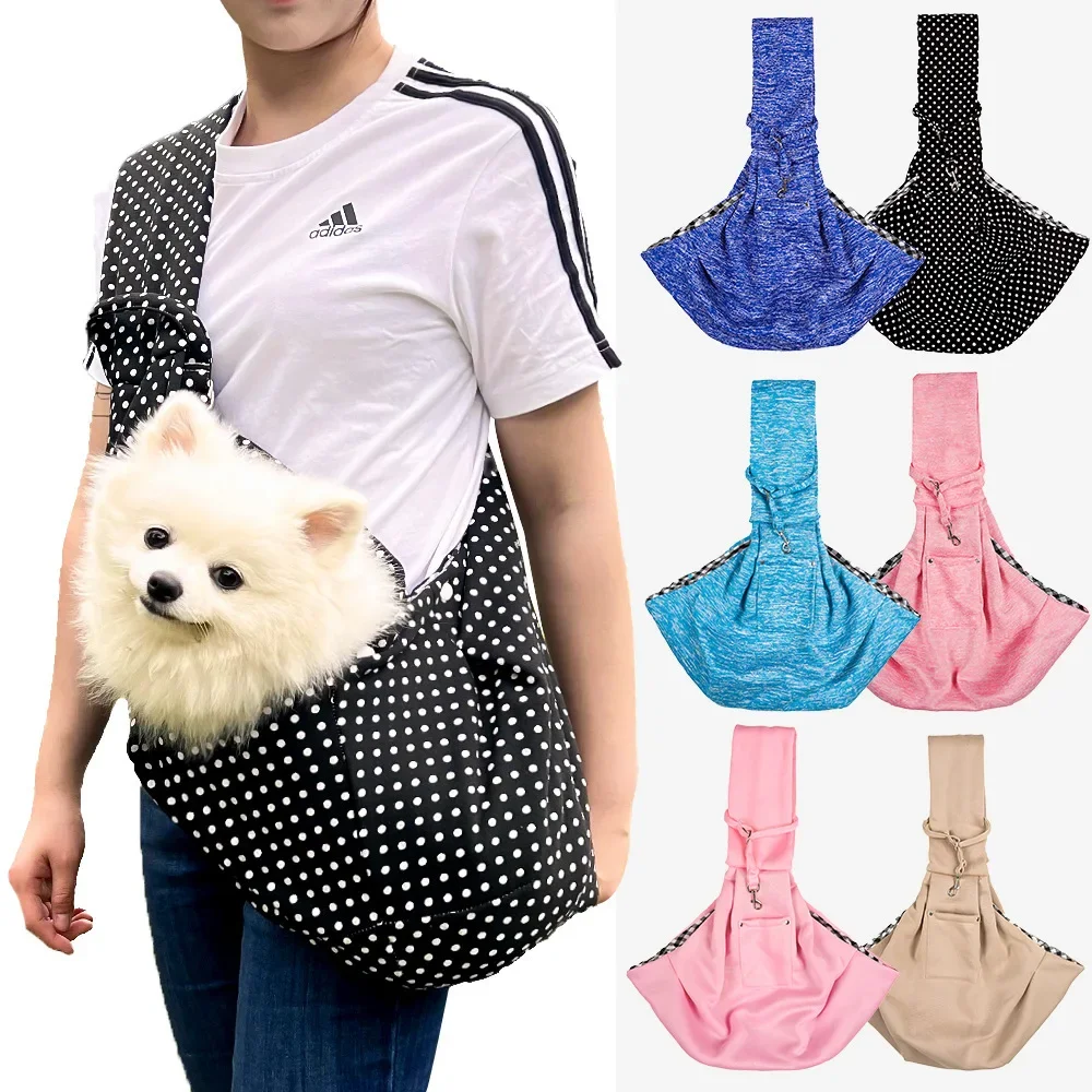 Comfortable Pet Carrier Sling Bag Portable Dog Cat Shoulder Travel Bag For Outdoor Walking Puppy Cats Carrying Supplies