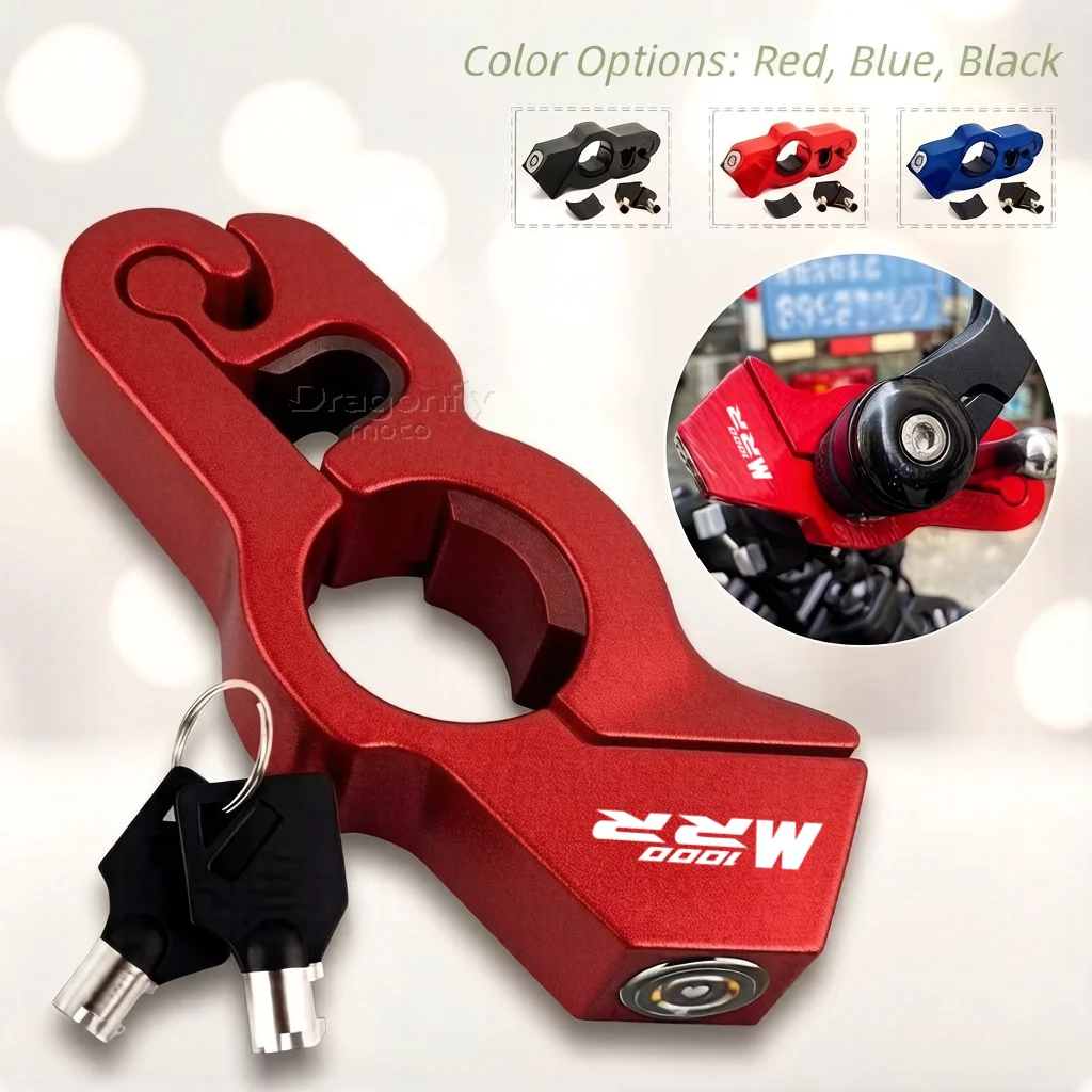 For BMW M1000RR M 1000 RR 2019-2025 Motorcycle & Bicycle Handlebar Lock Heavy Duty Steel Anti-Theft Lock for Outdoor