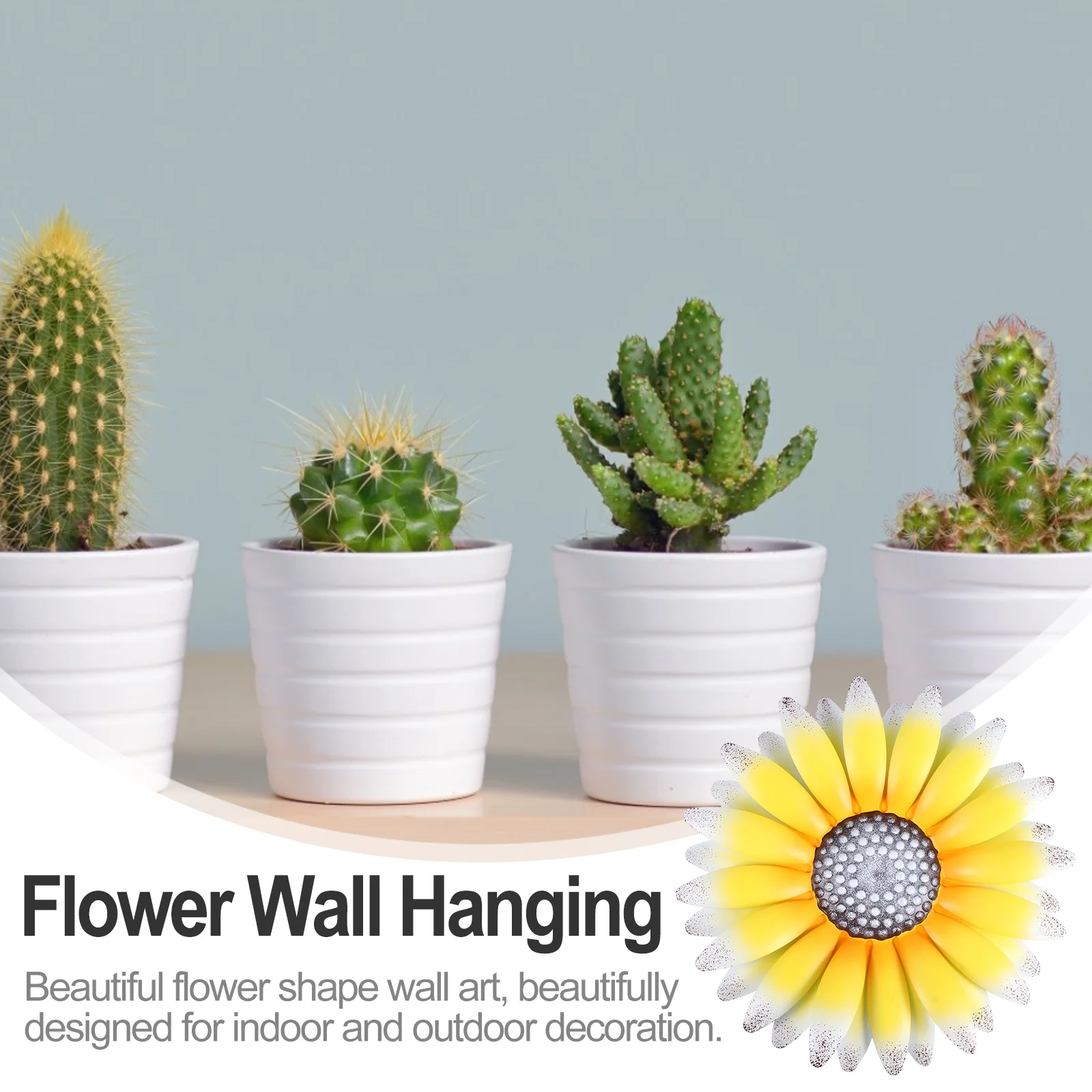 

1pc Metal Flower Decor Lifelike Wall Art For Indoor Outdoor Home Garden Decoration Wall Hanging Craft Ornament Home Decor