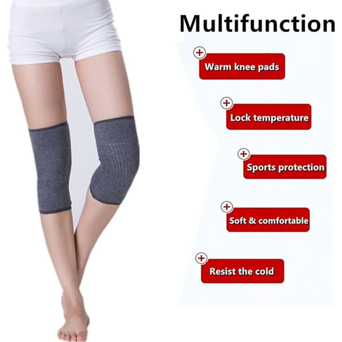 New Wool Elastic Knee Pads Thin Joint Warm Winter Sports Knee Pads Unisex Warm Knee Pads