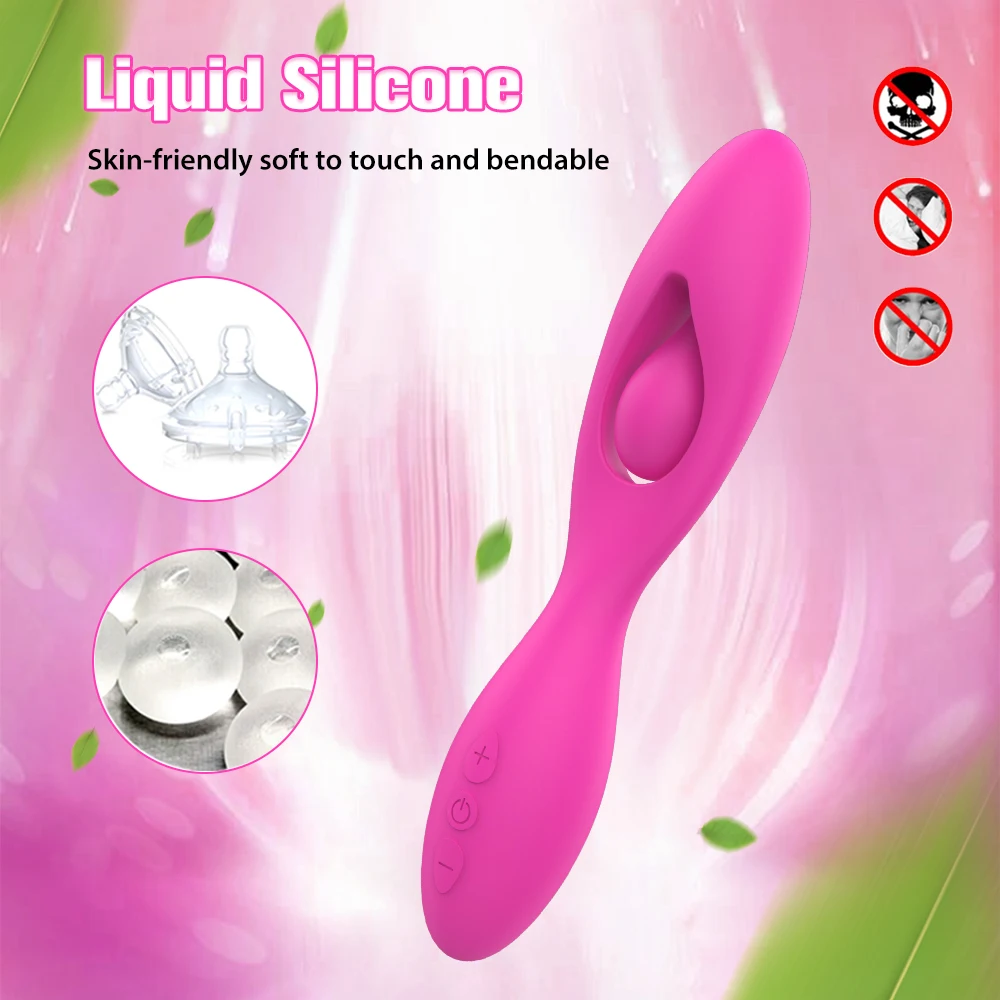 Liquid Silicone Vibrator Powerful Dual 10 Vibration G-Spot Female Dildo Vagina Clitoris Couple Bendable Wearable Outdoor Sex Toy