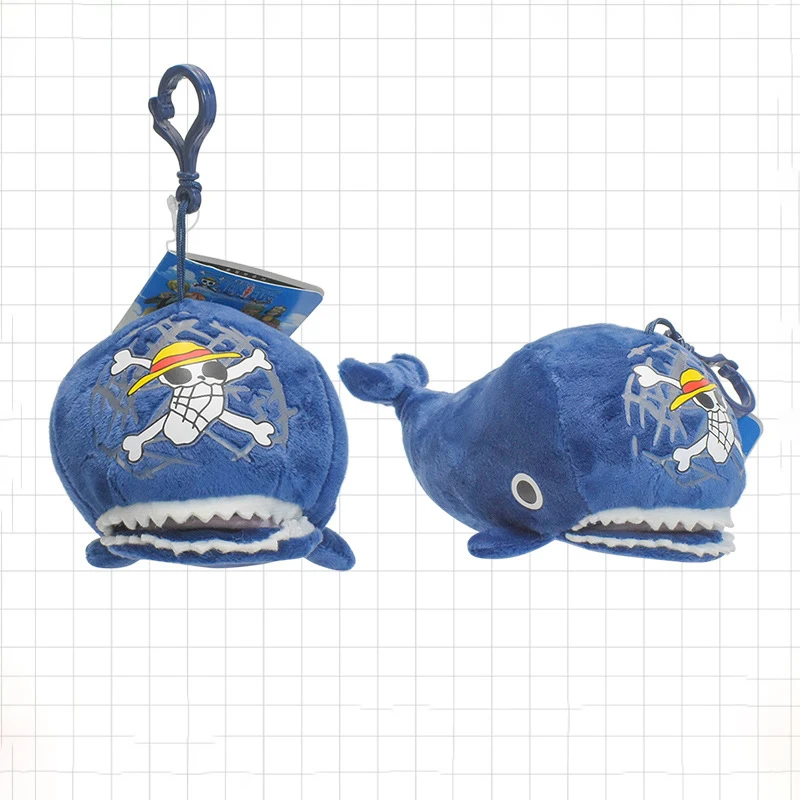 15cm Cute Cartoon Genuine One Piece Laboon Plush Doll Keychain Bag Pendant Toy Gift