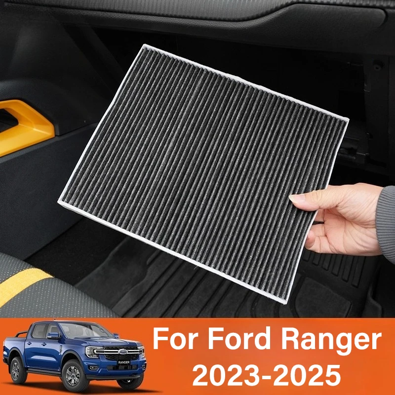 

Для Ford Ranger 2023-2025 автомобильный картридж воздушного фильтра с активированным углем PM2,5, аксессуары для очистки кондиционера