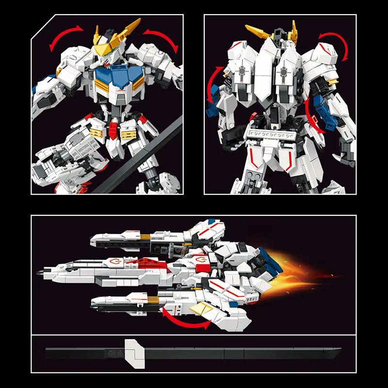 멋진 메카 이중 변신 피규어, 블록 장난감, 수집용 장식품 및 선물