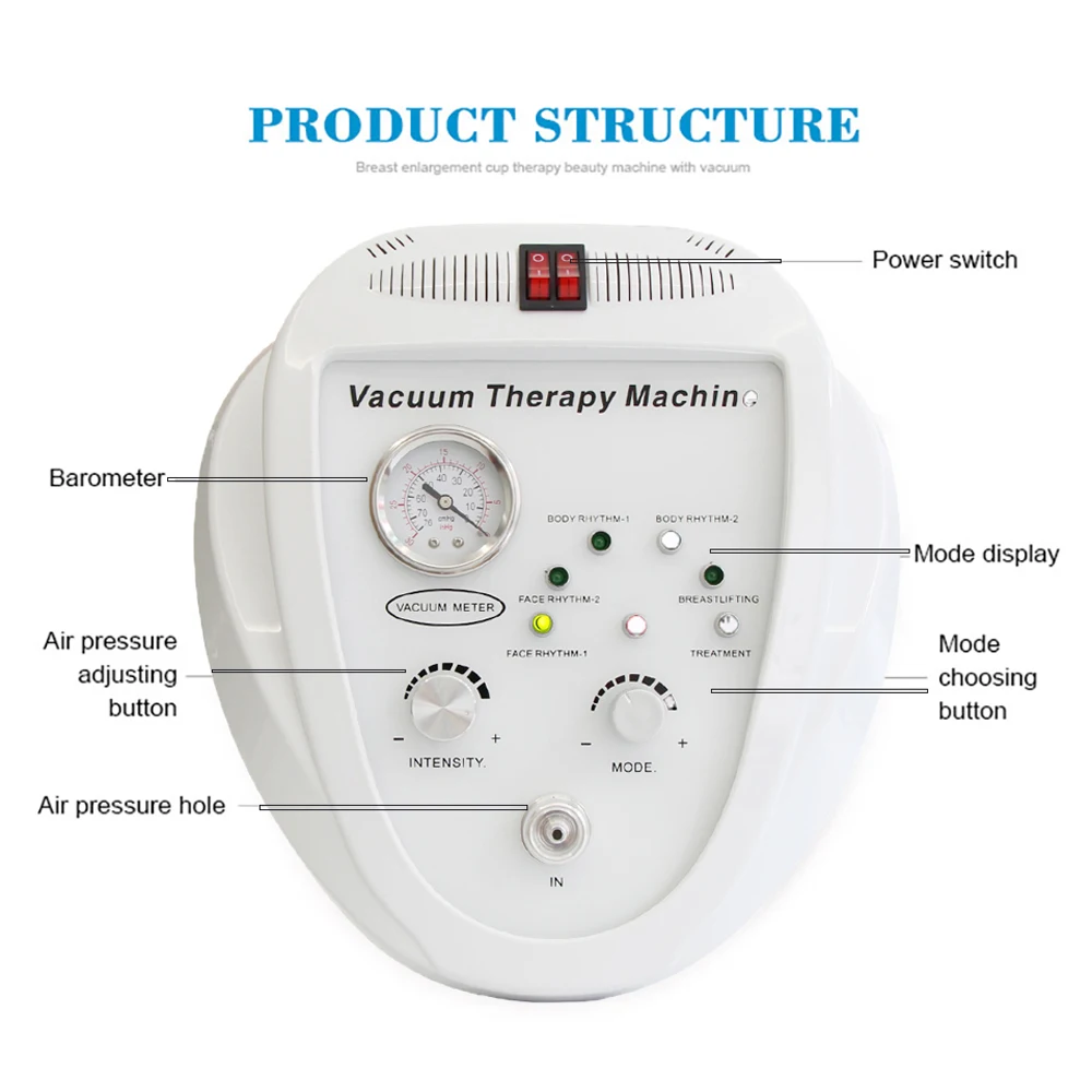 New Vacuum Massage Therapy Machine Lymphatic Drainage, Breast Chest Massager Enlargement Enhancement & Butt Lifting Body Shaping