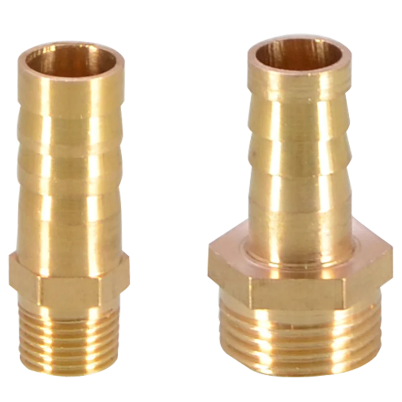 Encaixe de tubos de latão para mangueira Barb cauda, BSP macho conector, cobre junta, acoplador adaptador, 6mm, 8mm, 10mm, 12mm, 14mm, 16mm, 1/8