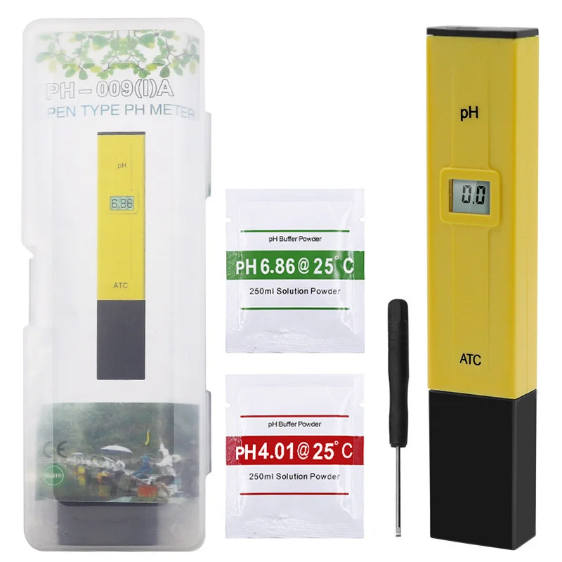 

20pcs Ph Test Pen Ph Meter Ph Tester Ph Value Detector Aquarium Acid-base Fish Tank Water Quality with Temperature Compensation
