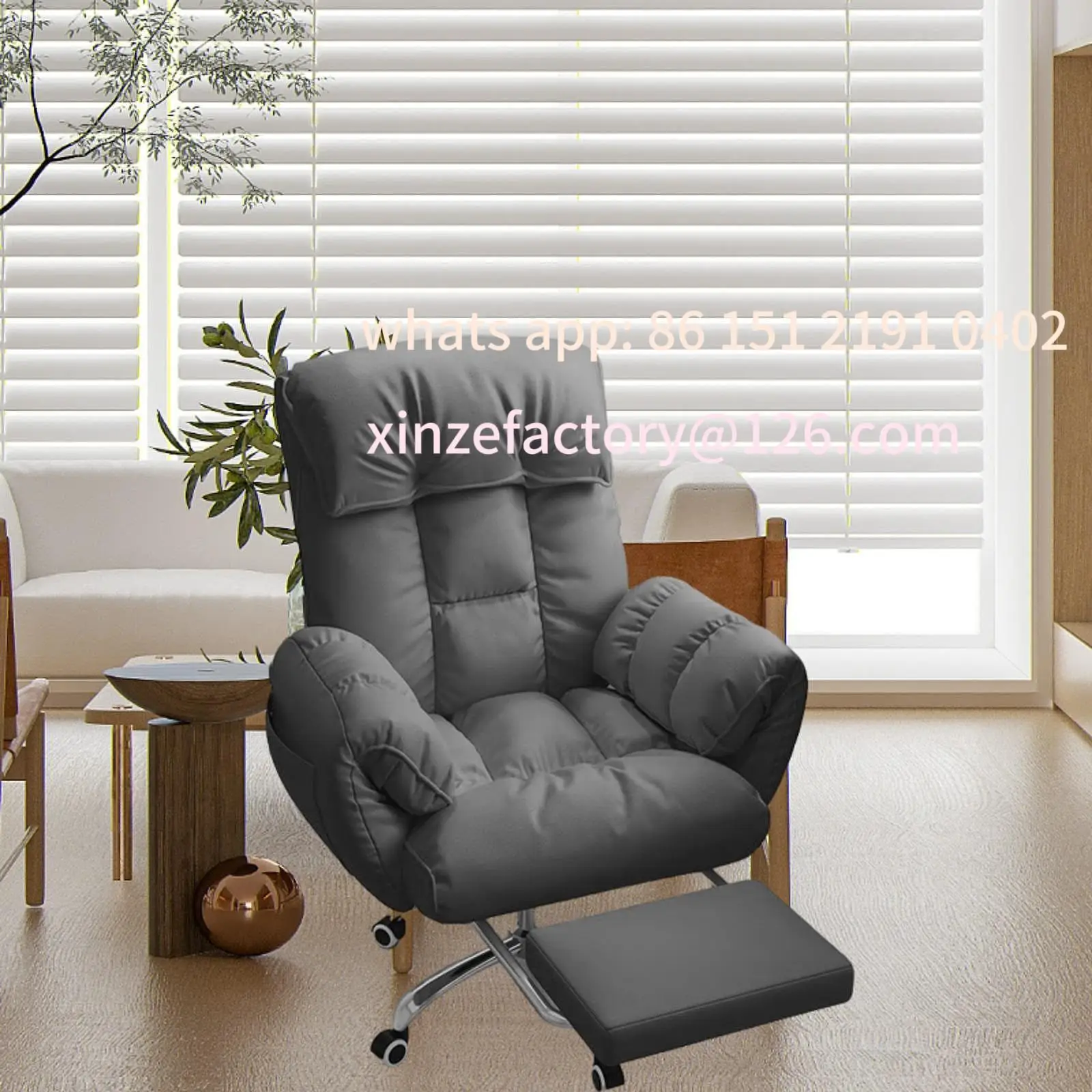 Customizable Computer Chair Rotatable Swivel Recliner Executive Gaming Chair Adjustable Lumbar Support Ergonomic for Bedroom Hom