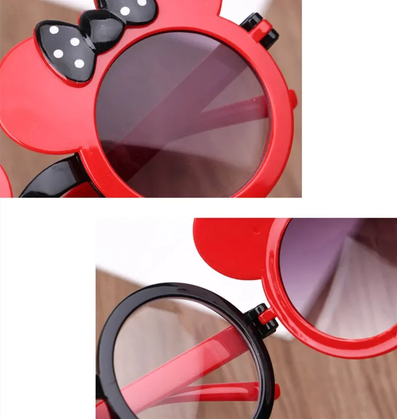 جديد ديزني أنيمي ميكي ماوس النظارات الشمسية Kawaii ميني النظارات الكرتون الأطفال الصيف الشمس فتاة صبي لعبة الهدايا