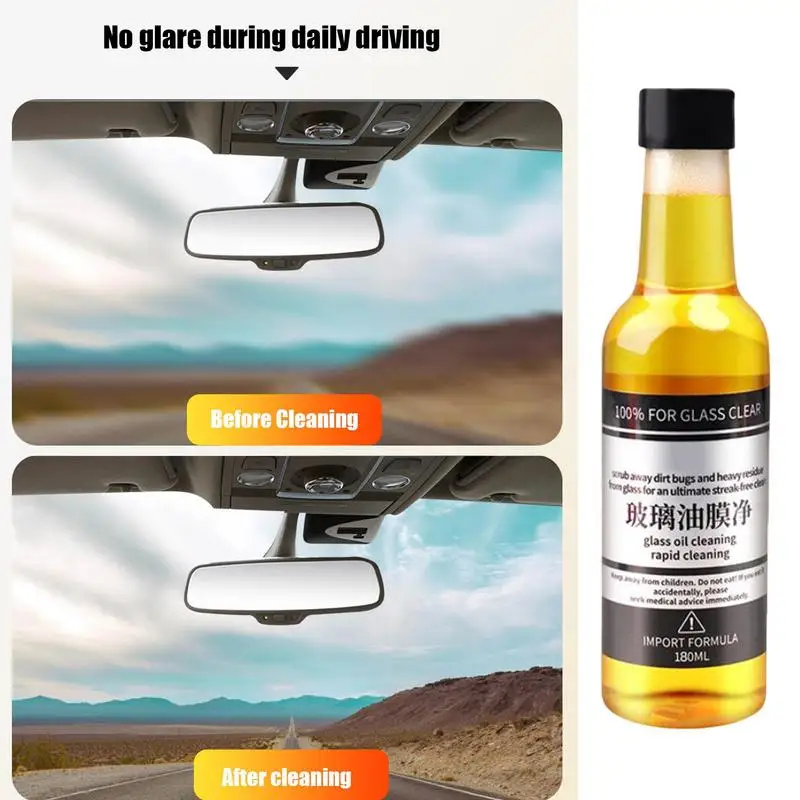 Windshield Cleaner Car Glass Oil Film Removing Liquid Deep Auto Window Cleaning Tool Home Streak Free Bathroom Mirror Cleaner