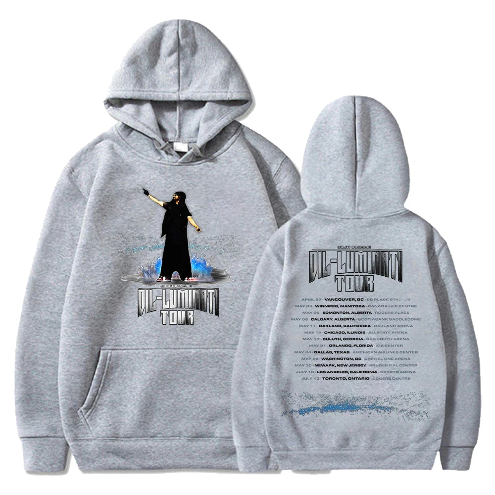 Diljit Dosanjh Hoodie 2024 Dil Luminati Tour Merch lengan panjang Streetwear Wanita Pria bertudung Sweatshirt pakaian Hip Hop