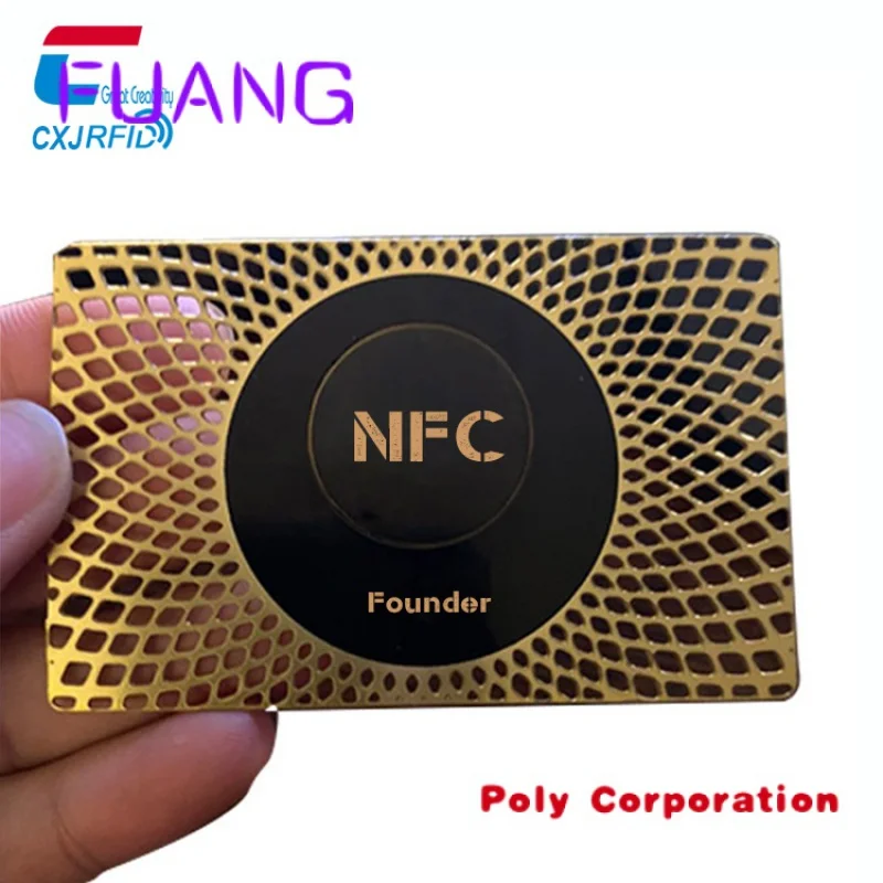 Custom  Printable 215/216 Nfc Smart Cards Blank ,Customized Printing Matte Black Metal Nfc Business Cards With Packaging