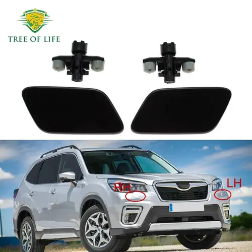 Para Subaru Forester SK 2018 2019 2020 cubierta de boquilla limpiaparabrisas de faro delantero tapa de chorro de agua tapa del actuador sin pintar