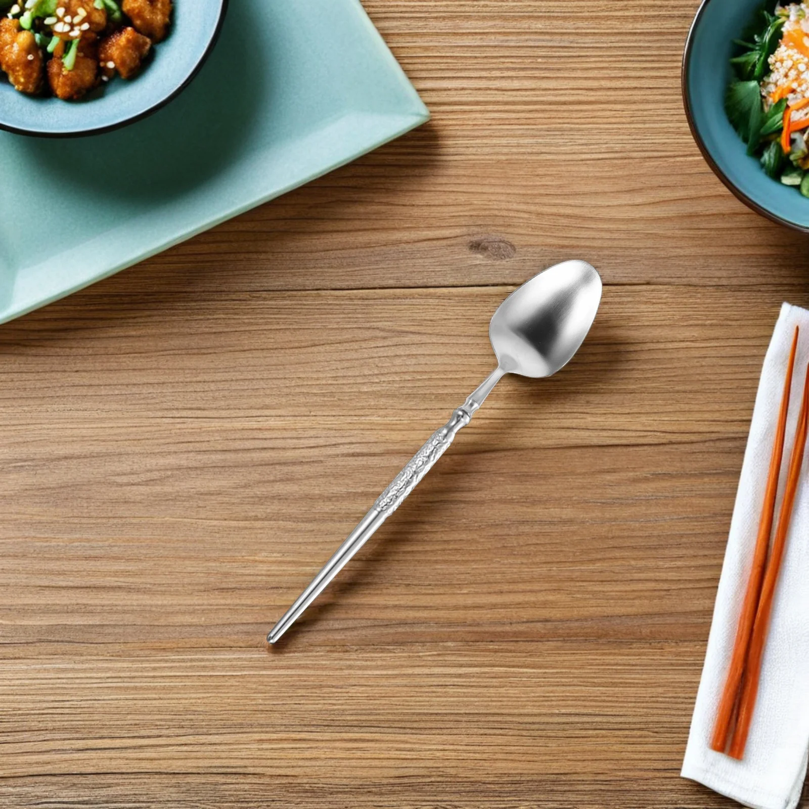 

2Pcs Stainless Steel Spoon Head Replacement Detachable Western Cutlery Insert for DIY Dinner Spoon Custom Tableware Component