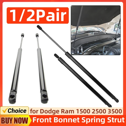 Imagen 1 del producto Soporte de elevación del capó del coche 55276321AB, amortiguador del capó del motor delantero, elevadores de resorte de Gas, compatible con Dodge Ram 1500, 2500, 3500