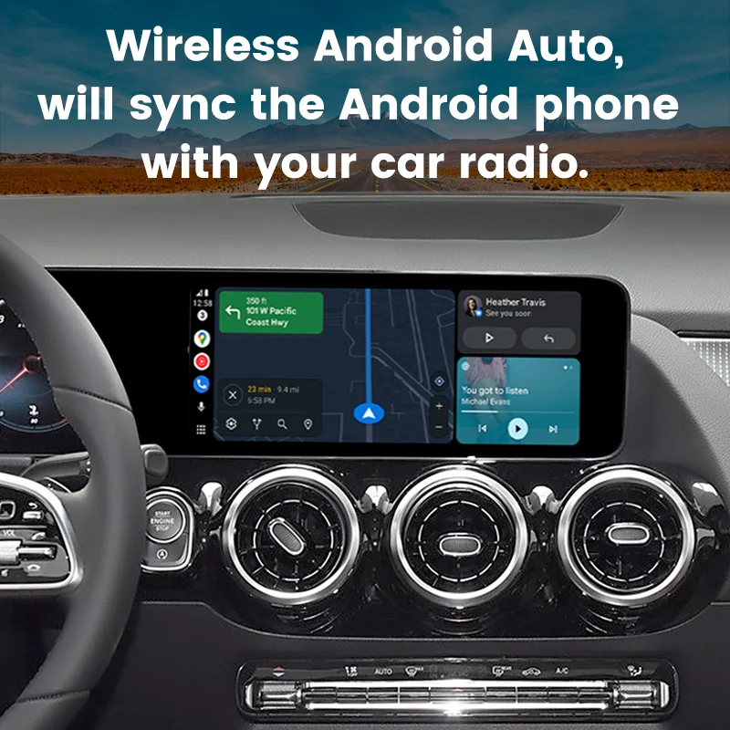 Kabelloses CarPlay Android Auto Interface für Mercedes Benz A W177 GLB GLA CLA Klasse 2019-2022 NTG6.0 MBUX OEM Upgrade mit Touch-Funktion – Detail 4