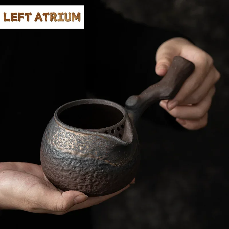 

Dried Wood Side Handle Tea Caddy Tea Recovering Tea Caddy Tea Set Accessories Tea Ceremony Tea Cooking Pitcher Tea Infuser