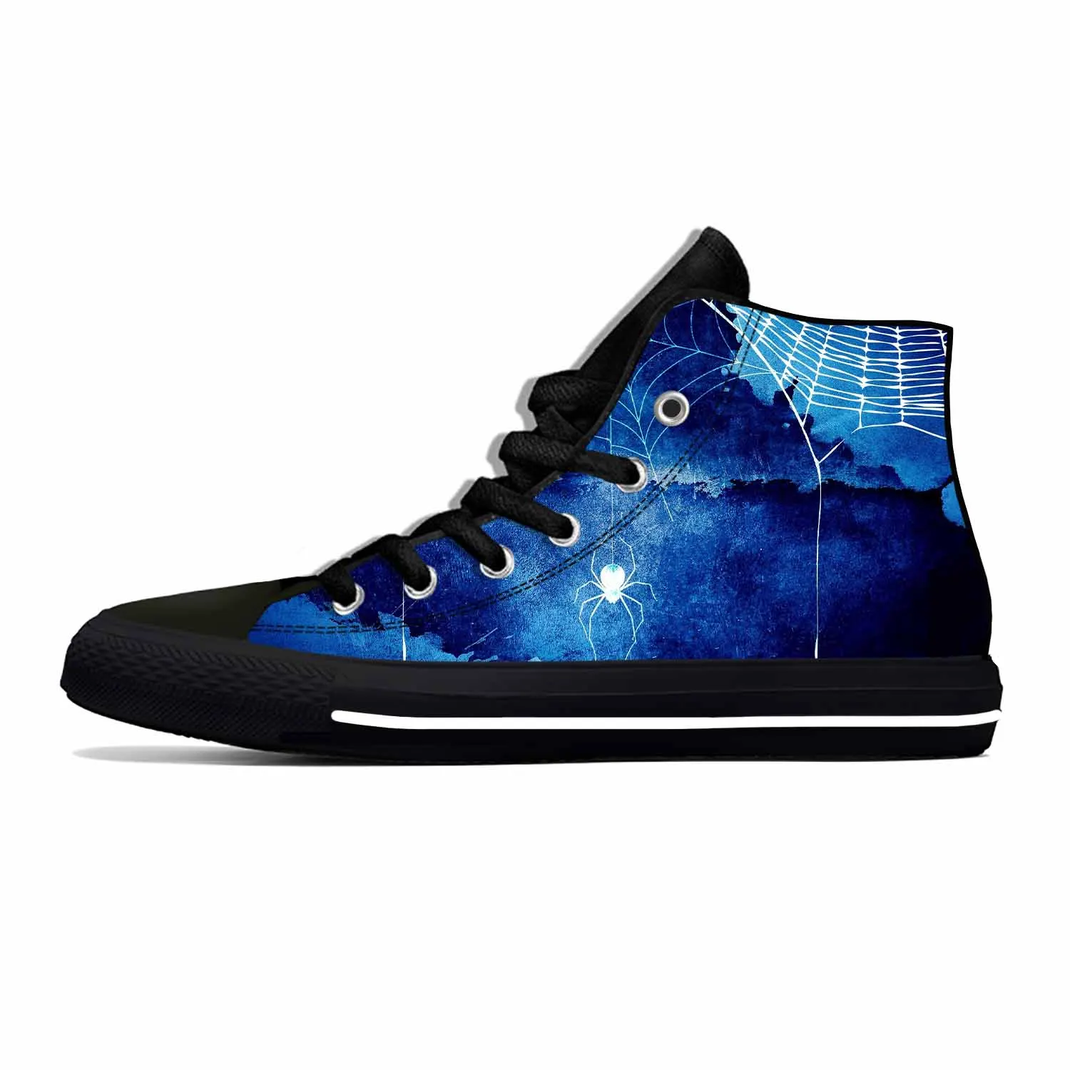 Spider Web Pattern Cobweb Spiderweb Anime Cartoon Casual Cloth Shoes High Top Lightweight Breathable 3D Print Men Women Sneakers