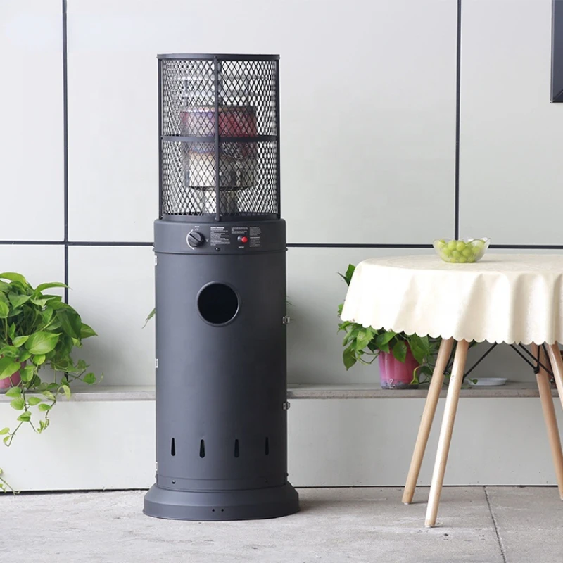 Short patio gas heater beautiful with protective net convenient outdoor gas heater