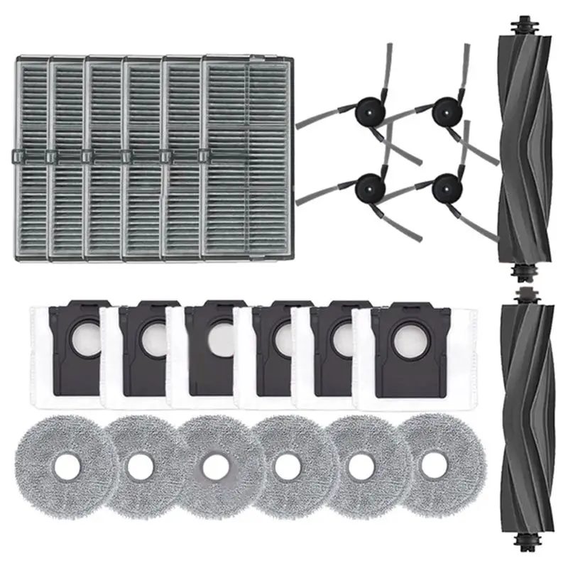 

ABAH-For Dreame X40 Ultra/ X40pro Roller Brush Side Brush Filter Mop Pads Rags Dust Bag Robot Vacuum Spare Parts