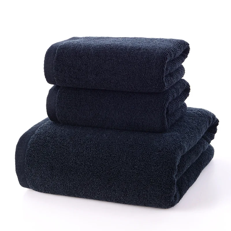 100% Cotton Thickening Black Towels Water Absorption Hotel Homestay Bath Towel High Quality Stain-Resistant Shower Home Textile