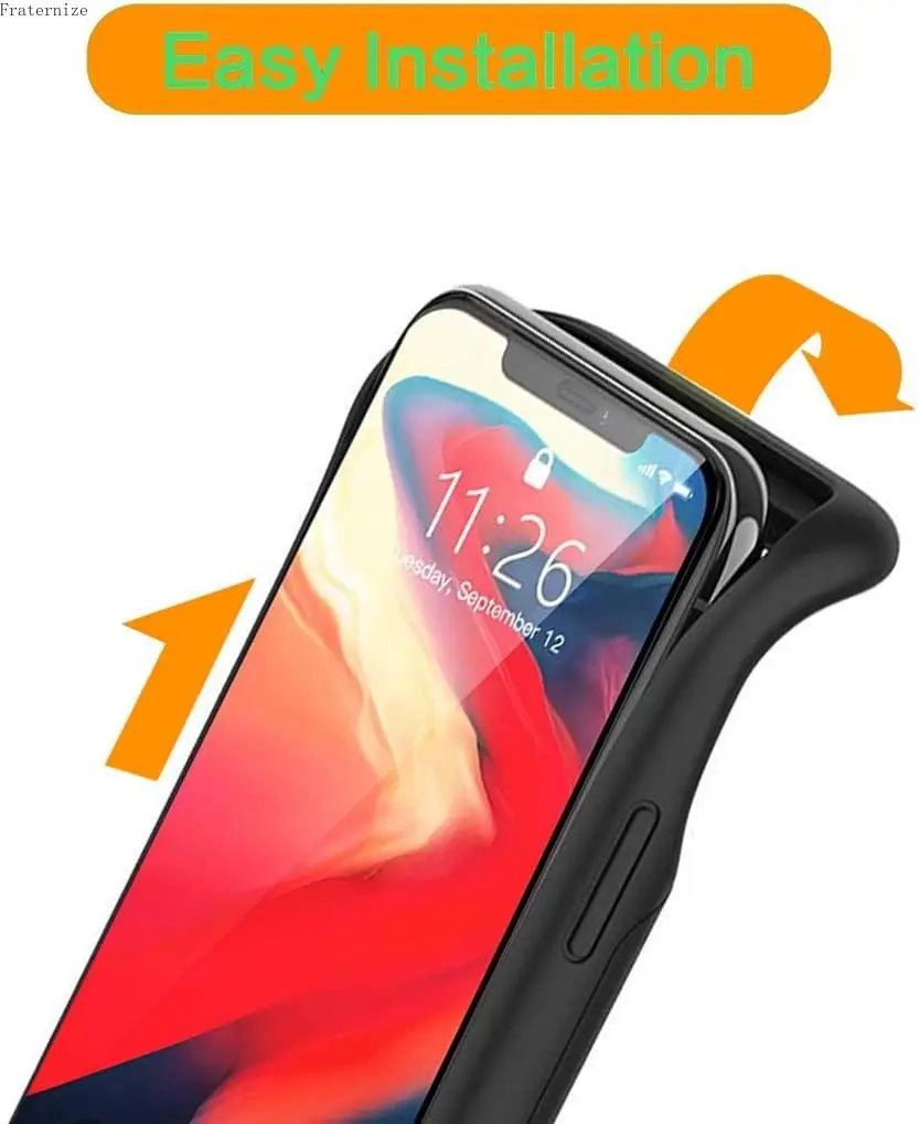 Battery Case for iPhone 12/12 Pro 7000mAh Ultra Thin Portable Smart Charging Case Rechargeable Extended Battery Charger Case