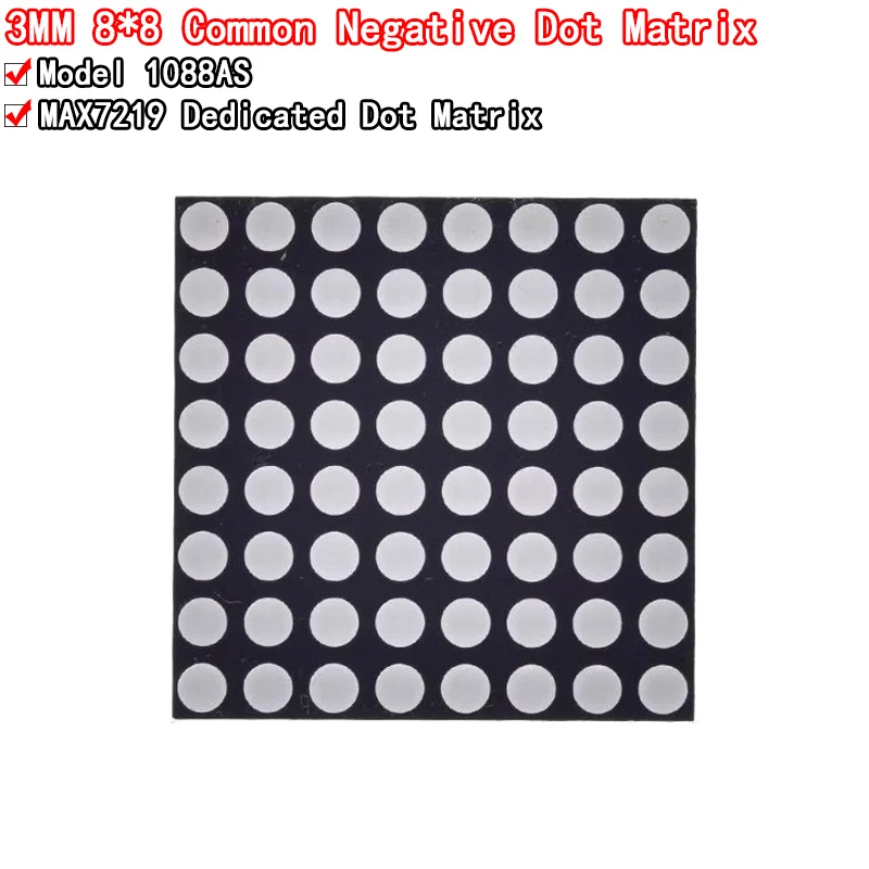 MAX7219 8*8 Dot Matrix LED Display Module, 3MM 1088AS Common cathode Digital Tube For Arduino DIY KIT