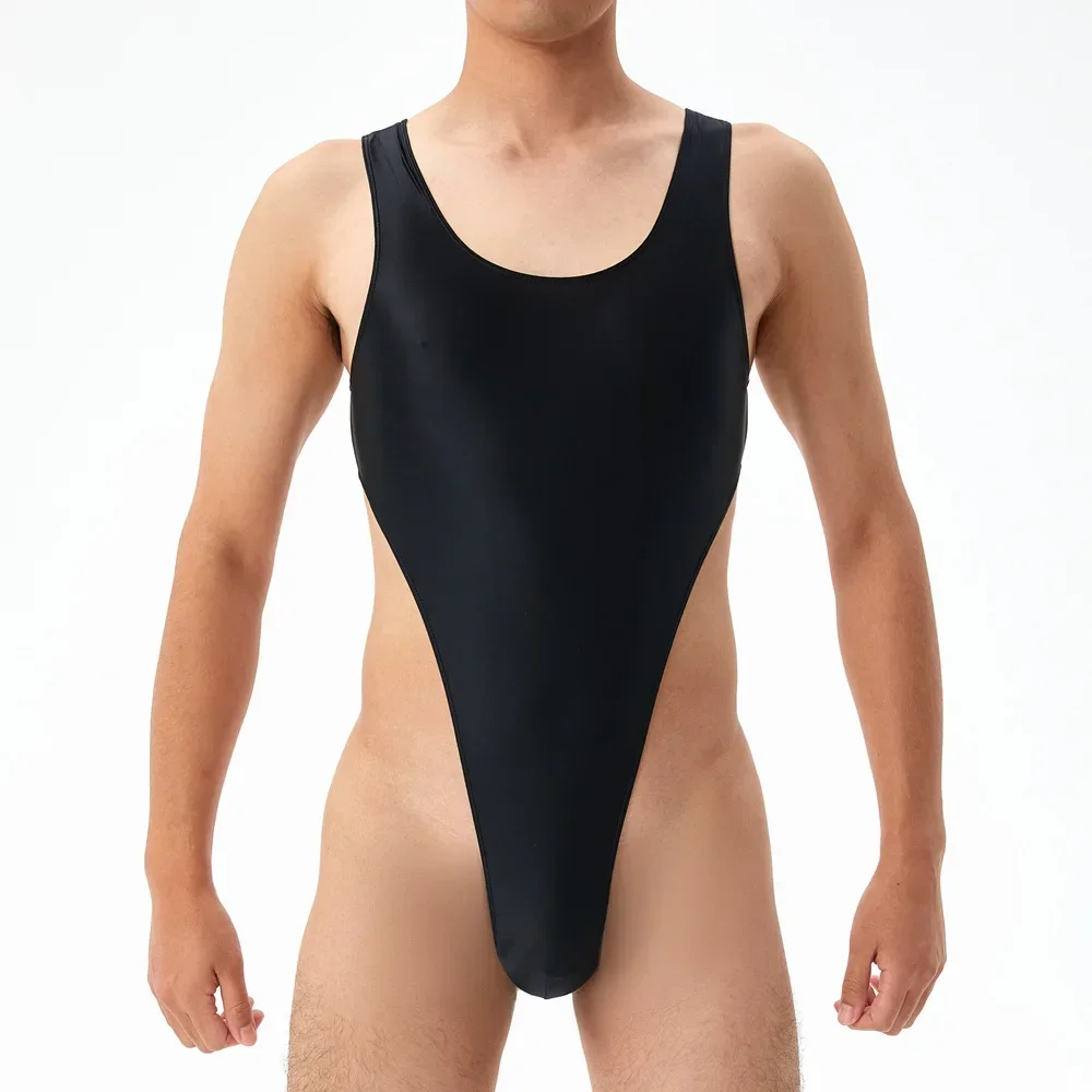Body tanga de corte alto para homens, modelador elástico, bolsa com protuberância em u, meia-calça sexy, lingerie masculina, roupa noturna, collant transparente, novo em agora