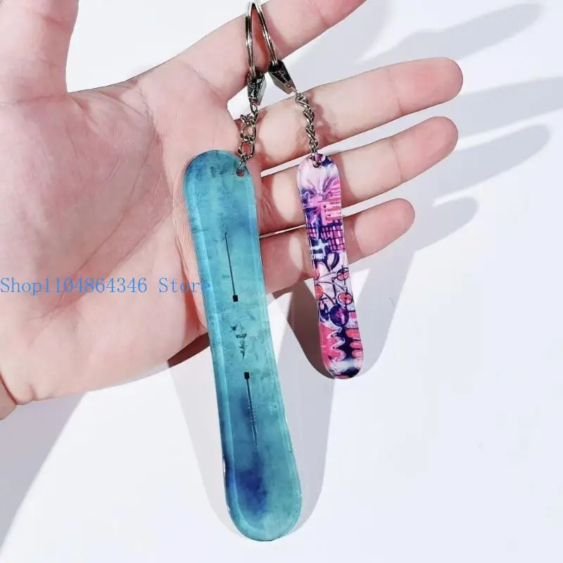 5asd الاكريليك التزلج كيرينغ مفتاح حامل صغير على الجليد المفاتيح حقائب الظهر سحر للمغامرات في الهواء الطلق والاستخدام اليومي