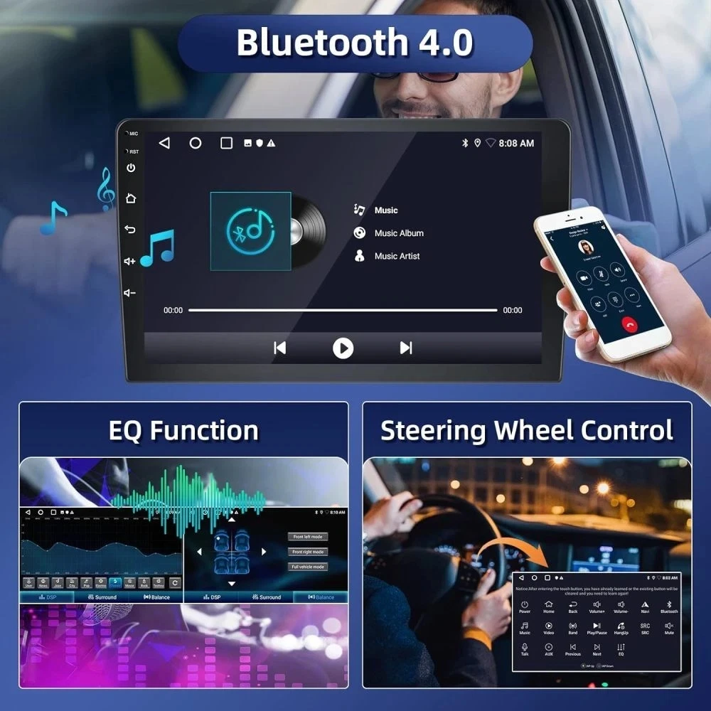 Radio para Auto Android 15 de 7'', 2G+32G, GPS, WiFi, Bluetooth, CarPlay Inalámbrico, Reproductor Multimedia Android Auto para Opel Vauxhall Astra H Vectra Antara Corsa D 6