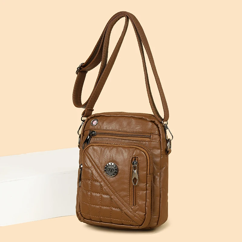 Vintage Small Crossbody Bags for Women, PU Leather Purses and Handbags Designer Shoulder Bag Female Phone Pocket Bag image 3