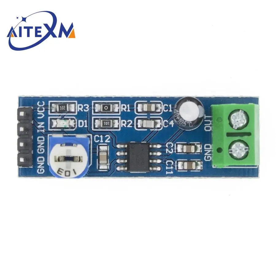 LM386 Audio Power Amplifier Module 200 Times Gain Amplifier Board Mono Power Amplifier 5V-12V Input