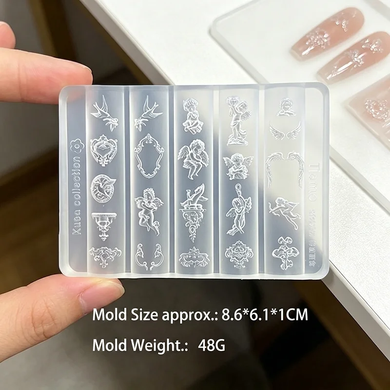 1pcs 3D Vintage Cupid & Floral - огляд і ціна Resin Art Mold