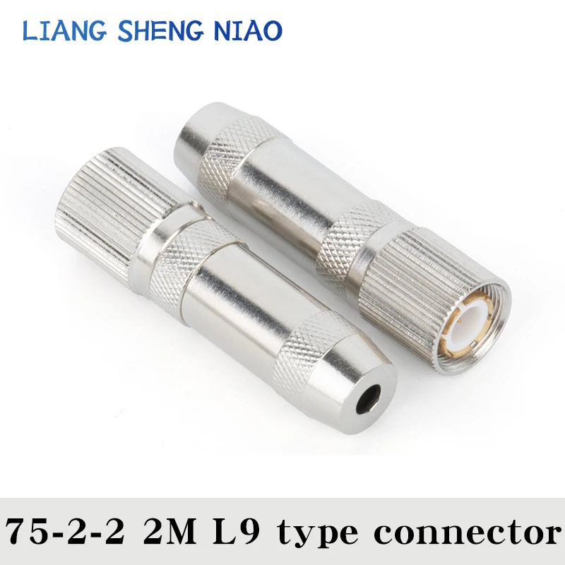 75 Ohm 1.6/5.6(L9) Male Straight Crimp Attachment RF Coaxial 75-2-2 L9 plug Connector for Cable RG174,RG188A,RG316,LMR100