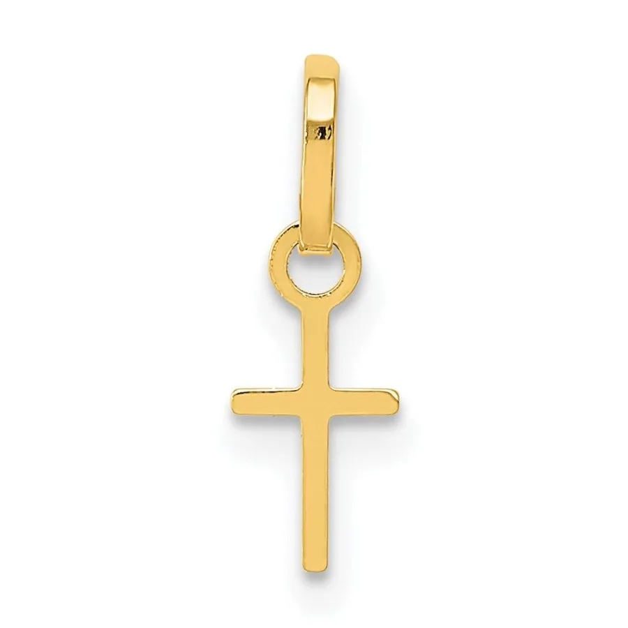 

14k Tiny Cross Charm