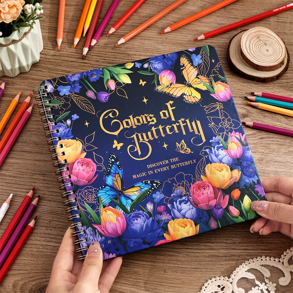 30 Sheets Flowers And Forest Coloring Books 30 Different Patterents Sketchbooks for Relaxation and Creativity Floral Butterfly