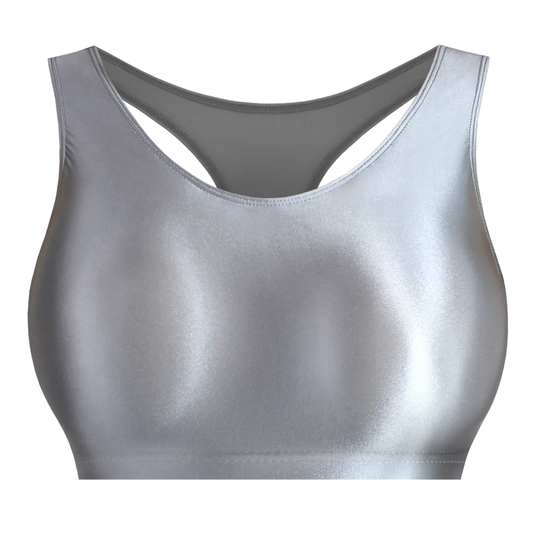 Damski błyszczący satynowy biustonosz sportowy Camisole Crop Top Short Yoga Fitness Gym Activewear Summer Blouse Tank T-Shirt Shiny Tops MJINM