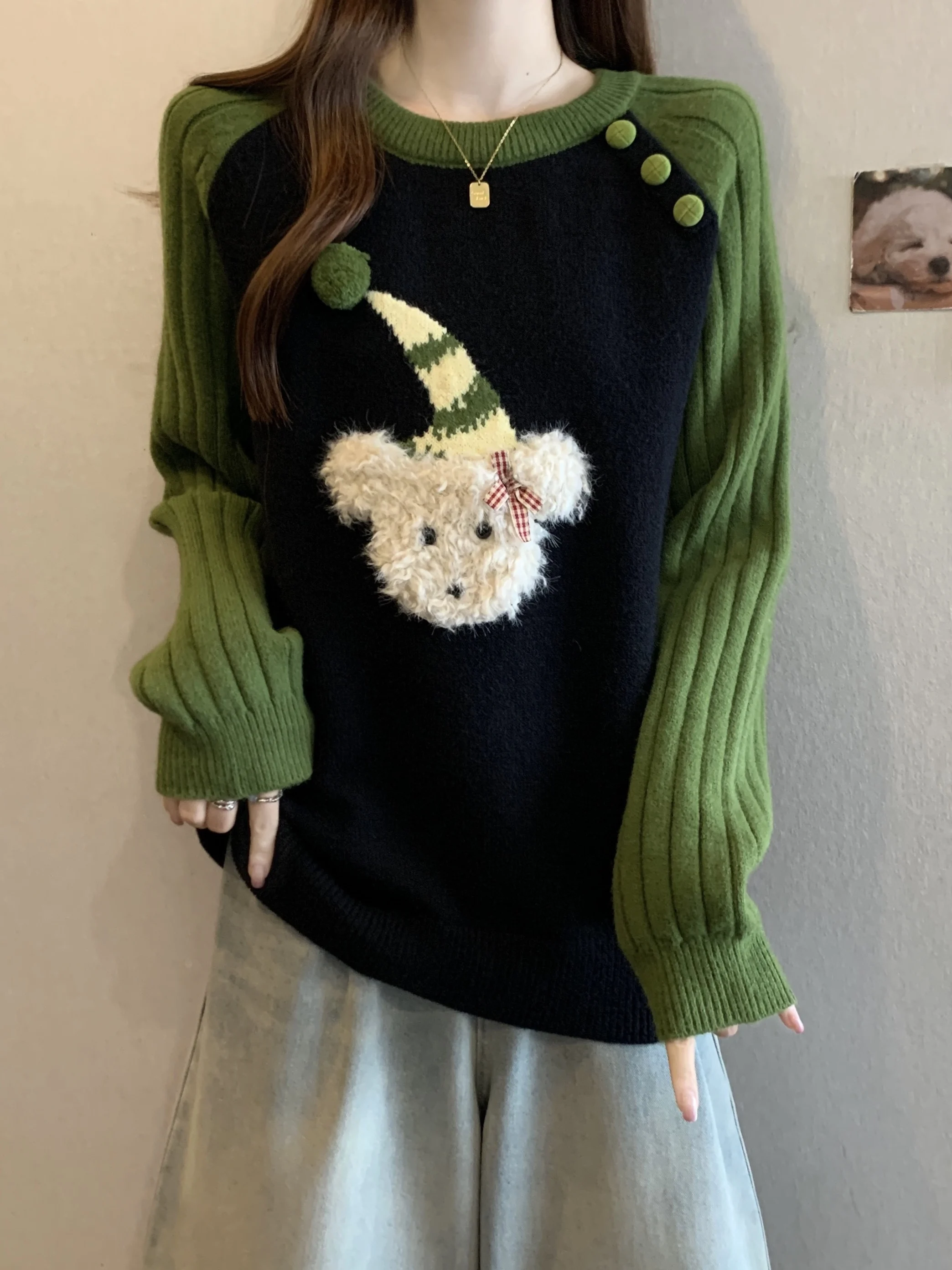 

Loose Knitted een Sweater for plus Size Women Autumn Winter Comfortable Casual Sle High Waist Knitwear Faionable Youthful